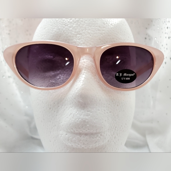 2 Pairs of Pink Cat Eye Sunglasses! A.J. Morgan + Unique Vintage! NEW! - Picture 5 of 10
